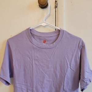 Hanes Purple Crew Neck T-Shirt